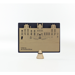 Carte postale La Papoterie - Façade du château de Fontainebleau et escalier du Fer-à-cheval