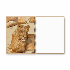 Cahier à spirale Rosa Bonheur - Étude de lions et de lionnes