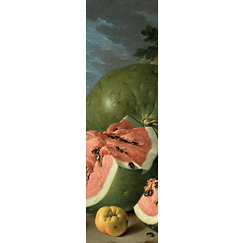 Meléndez Bookmark - Still Life with Watermelons and Apples in a Landscape