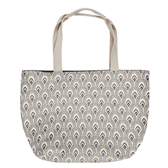 Sac cabas Art Nouveau Paon rose - 35 x 40 cm