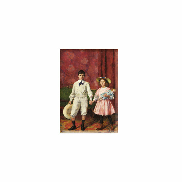 Magnet André Devambez - Two kids, 1914