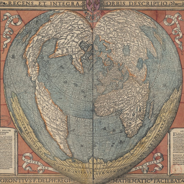 Carte postale Finaeus - Carte du monde
