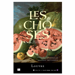 Affiche de l'exposition Les Choses. Une histoire de la nature morte - Luis Egidio Meléndez - Nature morte avec pastèques et pommes - 40 x 60 cm