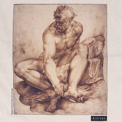 Sac Bartolomeo Passerotti - Jupiter assis sur des nuages - 37 x 43 cm