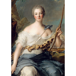 Carte postale Nattier - Jeanne-Antoinette Poisson, marquise de Pompadour
