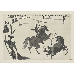 Picasso Postcard - Illustrations for "La Tauromaquia o arte de torear" by Pepe Illo
