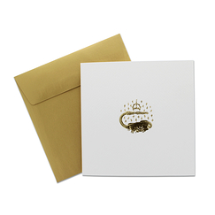 Carte double avec enveloppe - Salamandre du tympan de la porte Dorée - Château de fontainebleau