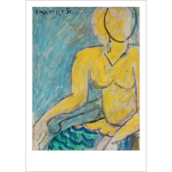 Carte postale Matisse - Katia à la chemise jaune