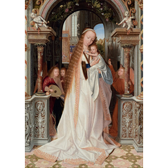 Carte postale Metsys - La Vierge à l'Enfant entourée d'anges