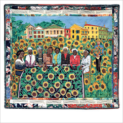 Ringgold Postcard - The Sunflowers Quilting Bee at Arles: The French Collection Part I