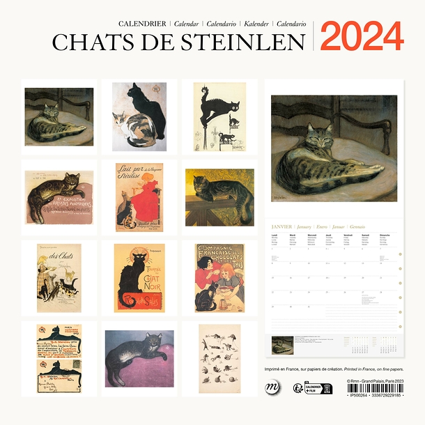 Calendrier 2024 Chats 30x30cm