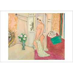 Carte postale Matisse - La Jeune fille et le vase de fleurs