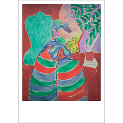 Carte postale Matisse - La Robe rayée