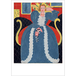 Carte postale Matisse - La Grande Robe bleue et mimosas