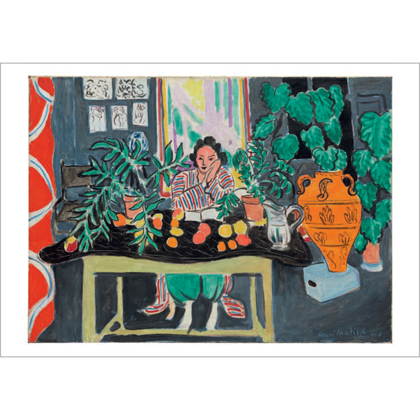 Carte postale Matisse - Intérieur au vase étrusque