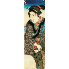 Hiroshige Bookmark - Snowy morning at the Kanda myôjin temple