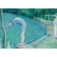 Caillebotte Postcard - The Swimmer