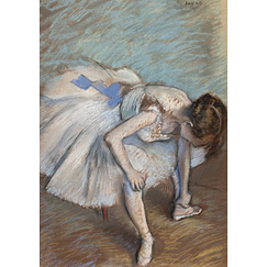 Carte postale Degas - Danseuse assise