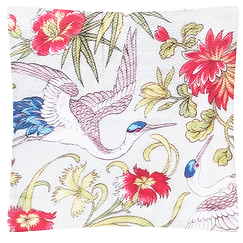 Cushion cover Fabric coupon with stork design, 1893 - 40 x 40 cm