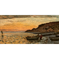 Monet Postcard - The Beach of Sainte-Adresse