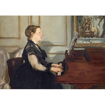 Manet Postcard - Madame Manet at the Piano