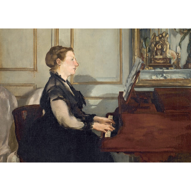 Carte postale Manet - Madame Manet au piano
