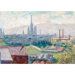 Hoschedé-Monet Postcard - General View of Rouen