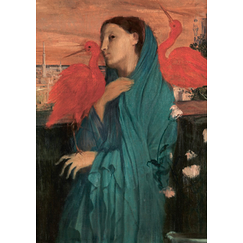 Carte postale Degas - Femme sur une terrasse