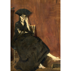 Carte postale Manet - Berthe Morisot à l'éventail