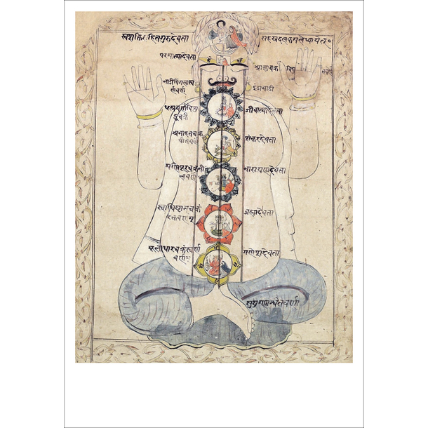 Carte postale - Les sept chakras du corps subtil