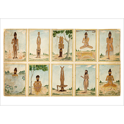 Carte postale - Postures de yoga