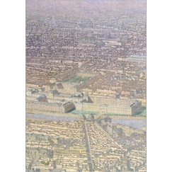 Carte postale NAVLET - Vue générale de Paris, prise de l'Observatoire, en ballon