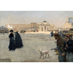 Postcard DE NITTIS - Carrousel Square, 1882