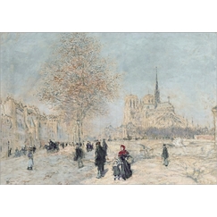 Postcard RAFFAËLLI - Notre-Dame de Paris, before 1896