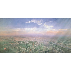 Postcard NAVLET - General view of Paris, taken from the Observatory, by balloon
