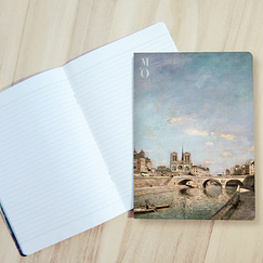 Notebook Johan Barthold Jongkind - The Seine and Notre-Dame de Paris, seen from the Quai des Grands Augustins with the Pont Saint-Michel, 1864