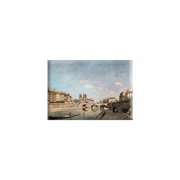 Magnet Johan Barthold Jongkind - La Seine et Notre-Dame de Paris, vue du quai des Grands Augustins avec le pont Saint-Michel, 1864