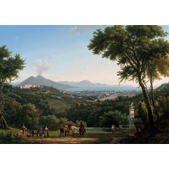 Carte postale Dunouy - Vue de Naples depuis Capodimonte