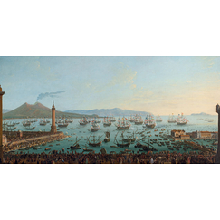 Carte postale panoramique Joli - Départ de Charles de Bourbon pour l'Espagne vu de la terre