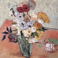 Postcard Van Gogh - Roses and Ranunculus