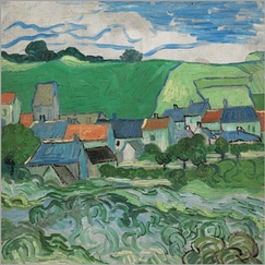 Postcard Van Gogh- View of Auvers