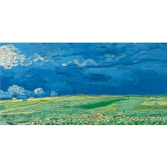 Panoramic postcard Van Gogh - Field wheat under storm clouds, 1890