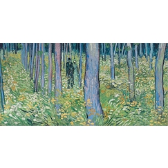 Panoramic postcard Van Gogh - Undergrowth with two figures, 1890
