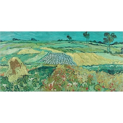 Panoramic postcard Van Gogh- Fields wheat near Auvers-sur-Oise, 1890