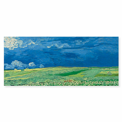 Affiche Vincent van Gogh - Champ de blé sous des nuages d'orage, 1890 - 30x70 cm