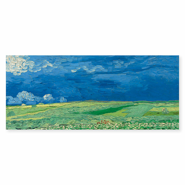 Poster Vincent van Gogh - Wheatfield under Thunderclouds, 1890 - 30x70 cm