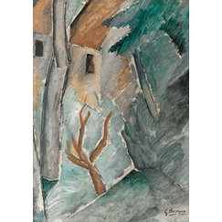 Carte postale Braque - Paysage de Carrière-Saint-Denis, 1909