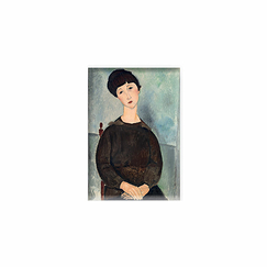 Magnet Amedeo Modigliani - La chevelure noire, dit aussi Jeune fille brune assise, 1918