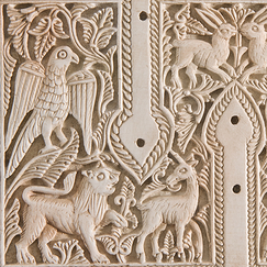 Plaquette from a casket decorated with animals