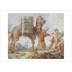 Carte postale Gillot - Le chameau Livre IV - Fable XIV